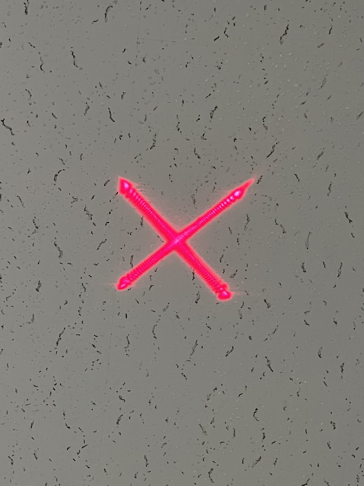 マグネット付調光式レーザー十字型 赤色 ショート　FL-MLZ-RXS